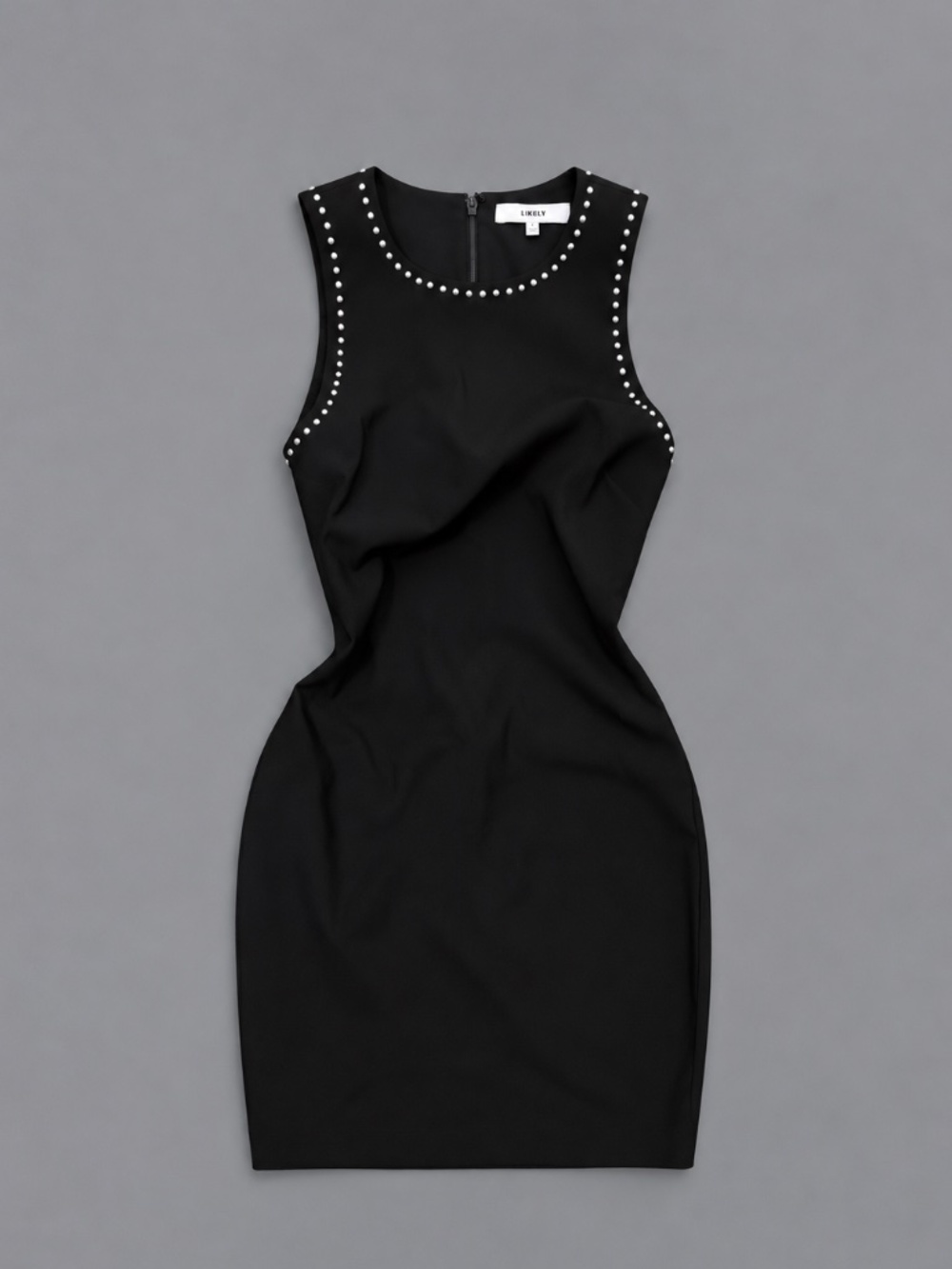 LIKELY Black Studded Bodycon Dress – Size 2